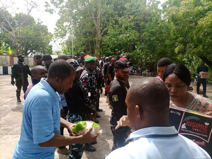 Ayade celebrate Easter with his security aides, Governor's Lodge workers 1 FB IMG 1617659937482