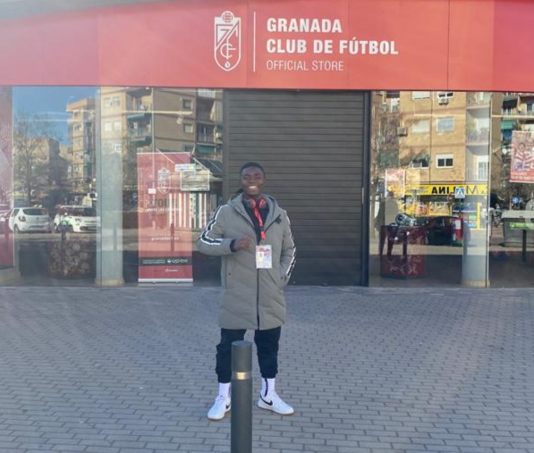 Agada arrives Granada, set to train with U -19 team 1 IMG 20230319 WA0002