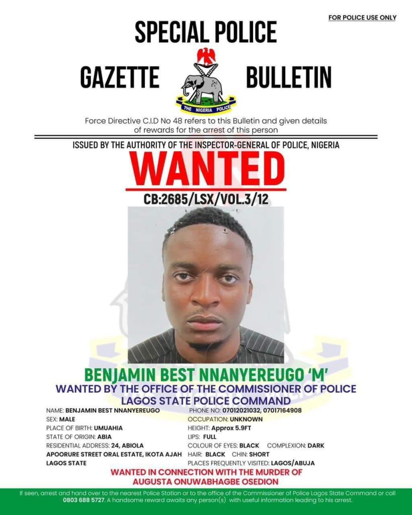 Lagos Police Declares Man Wanted For Murder 2 FB IMG 1697085367801
